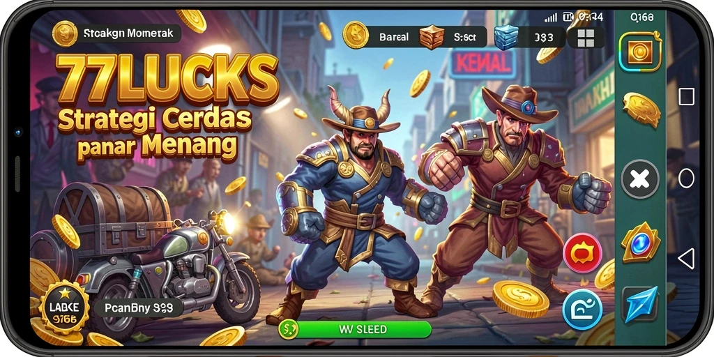 Screenshot gameplay 77LUCKS menampilkan momen strategis yang menegangkan.