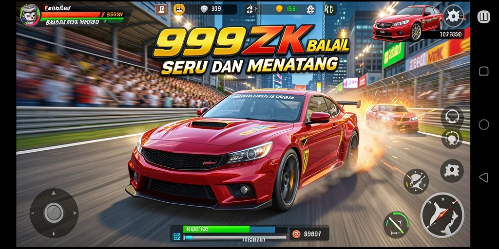 Screenshot game 999ZK menampilkan aksi balap yang mendebarkan dan grafis menawan.