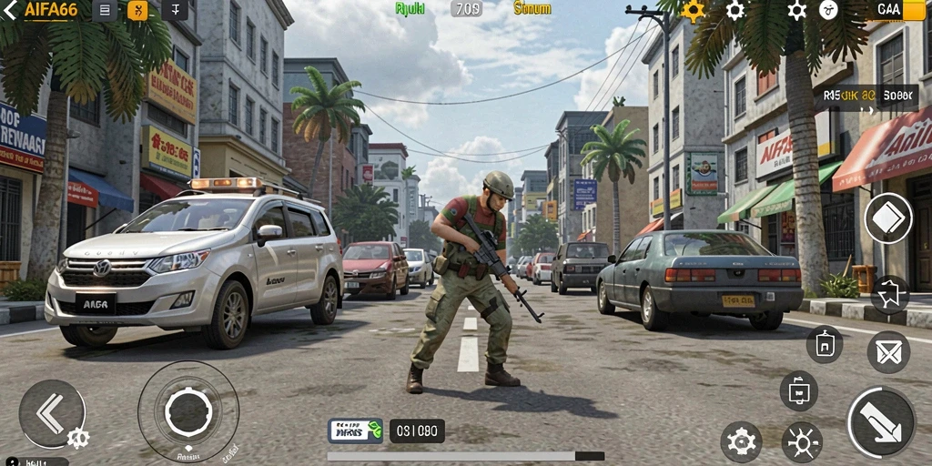 Tangkapan layar AIFA66 menunjukkan aksi gameplay yang mendebarkan.