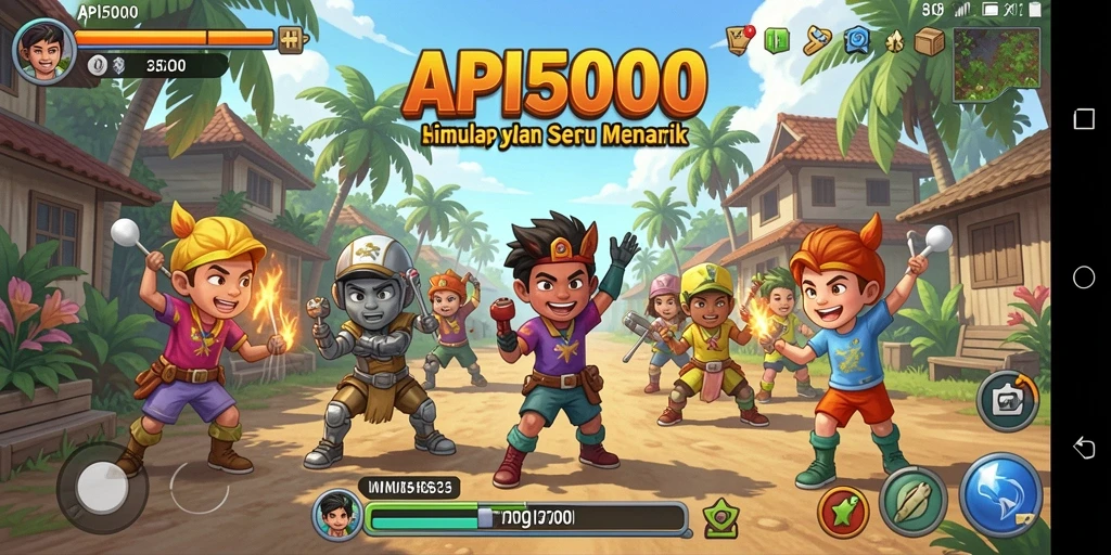 Tampilan gameplay API5000 dengan interaksi sosial yang mendalam.