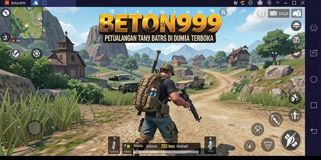 Tampilan menarik gameplay BETON999 di dunia terbuka.