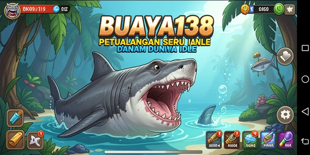 Tampilan gameplay BUAYA138 yang menarik dan penuh warna dalam mode Idle.