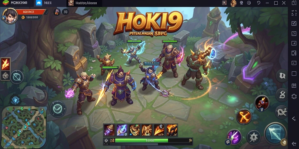 Screenshot menampilkan aksi pertarungan dalam HOKI9 di dunia ARPG.