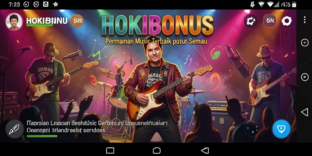 Screenshot HOKIBONUS menampilkan gameplay seru dengan berbagai pilihan lagu.
