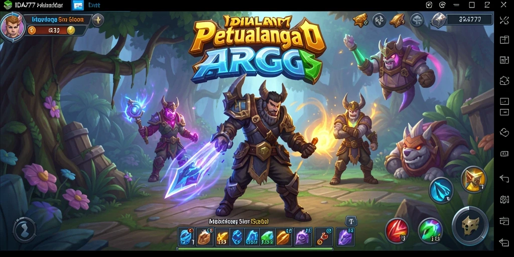 Tampilan aksi mendebarkan dalam gameplay ARPG IDA777.