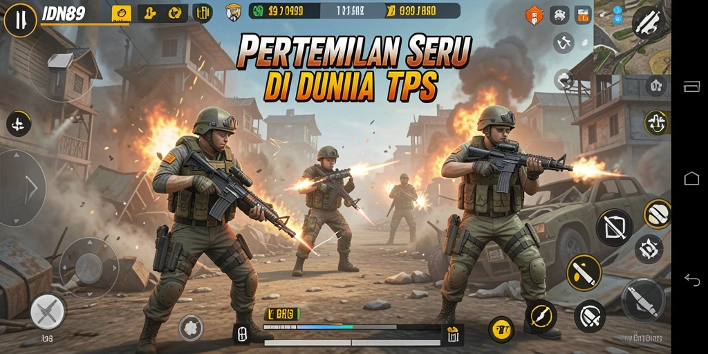 Screenshot gameplay IDN89 menampilkan aksi pertempuran yang mendebarkan.