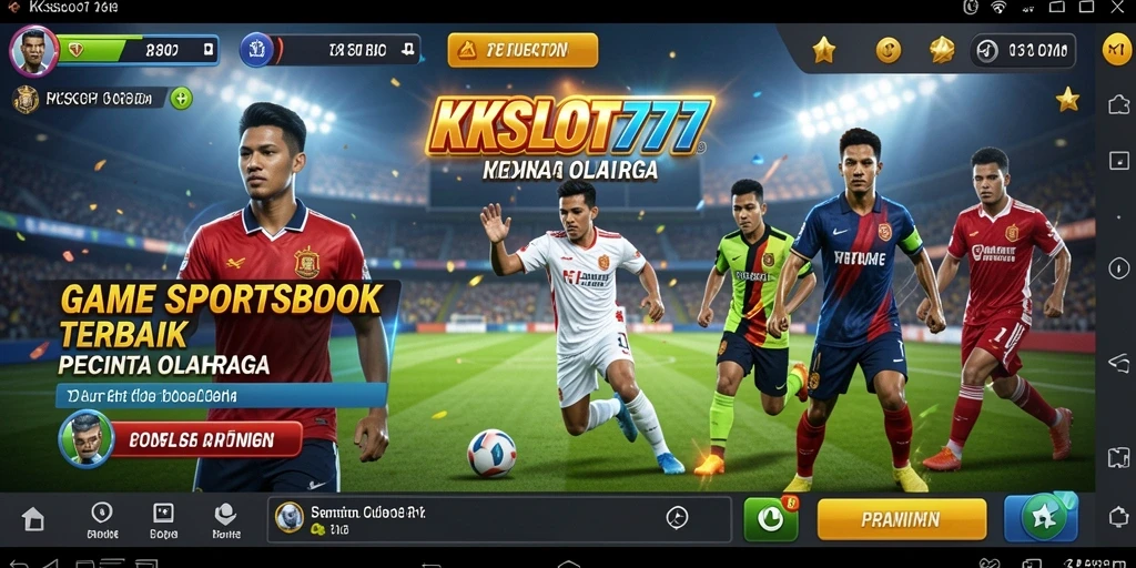 Screenshot menunjukkan tampilan antarmuka taruhan olahraga KKSLOT777 yang menarik.