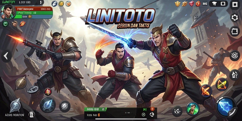 Tampilan gameplay LINITOTO yang seru dan dinamis dalam pertarungan.