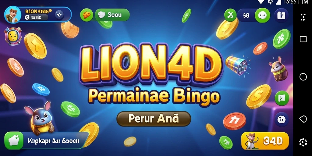 Screenshot gameplay LION4D menampilkan momen seru bermain Bingo.