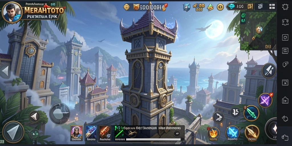 Tampilan gameplay menarik dari MERAHTOTO Tower Defense.