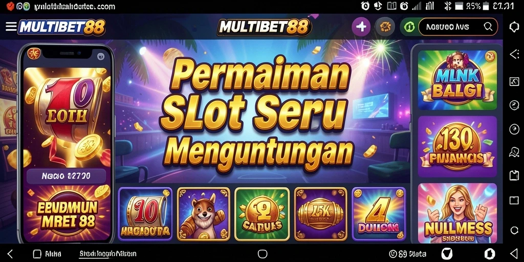 Tampilan menarik gameplay MULTIBET88 dengan berbagai tema slot.