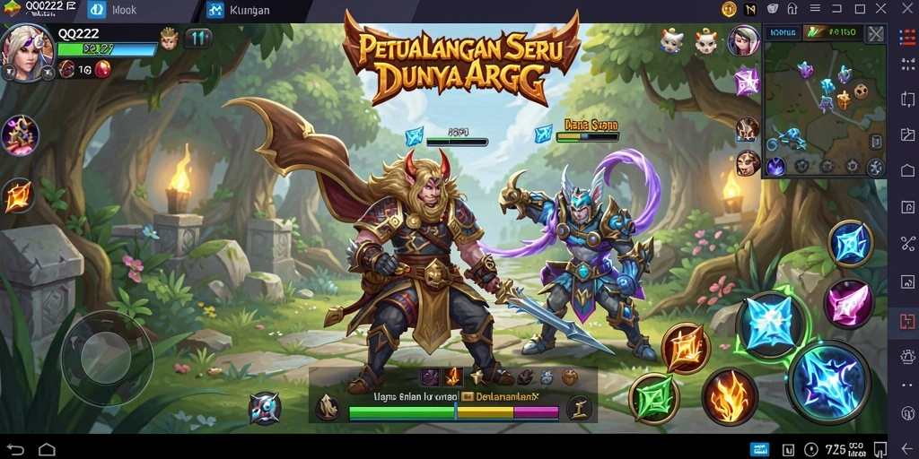 Menampilkan gameplay seru dan pertarungan epik di dunia fantasi.