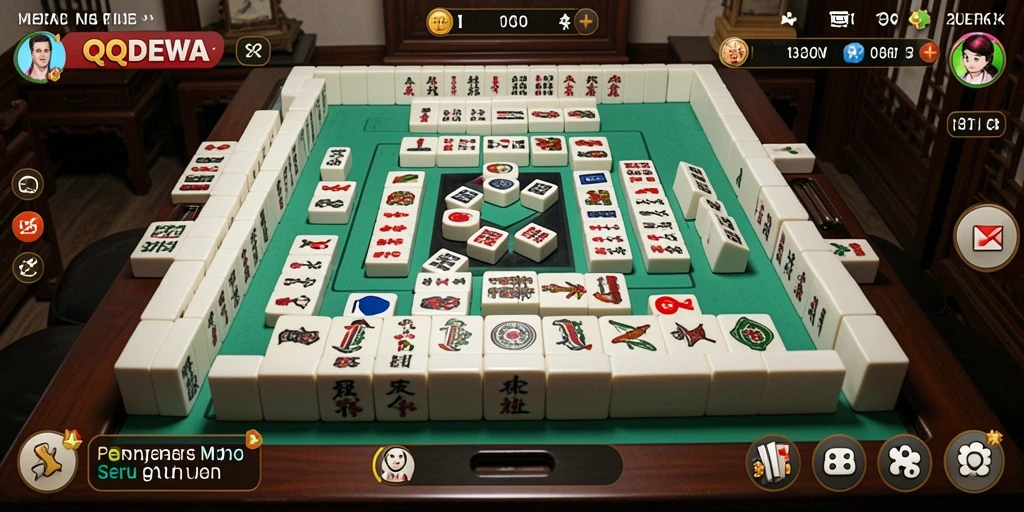 Tampilan gameplay QQDEWA yang menegangkan dan penuh warna.