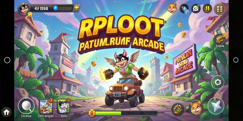 Tampilan gameplay RPLOOT yang seru dan menantang pada level yang berbeda.