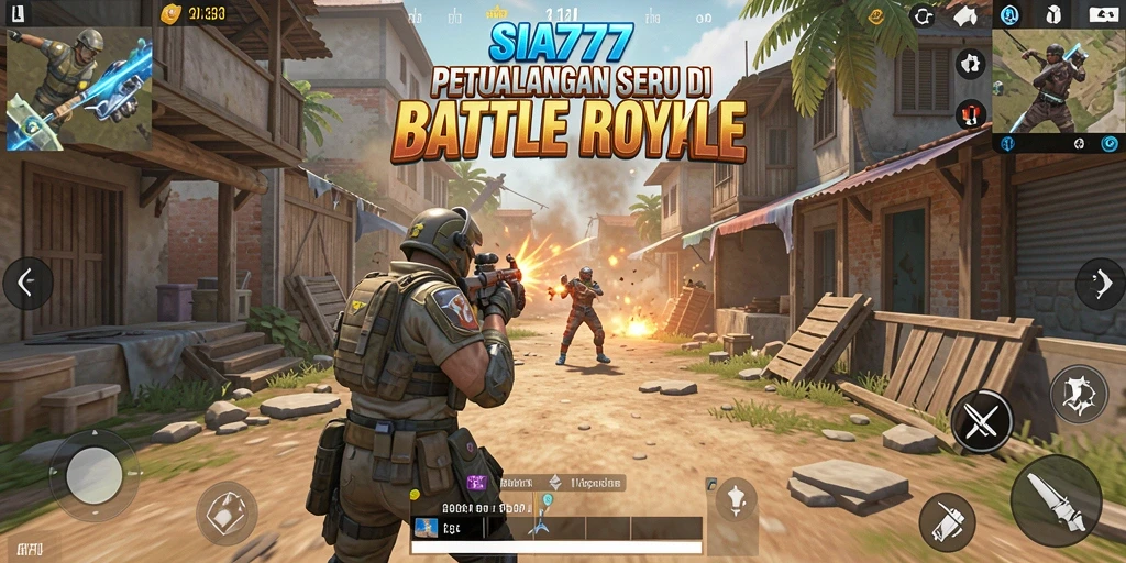 Menampilkan gameplay seru dan strategi dalam SIA777 Battle Royale.