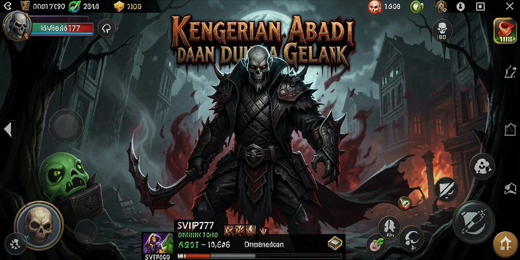 Tangkapan layar gameplay menegangkan di dalam dunia Horror SVIP777.