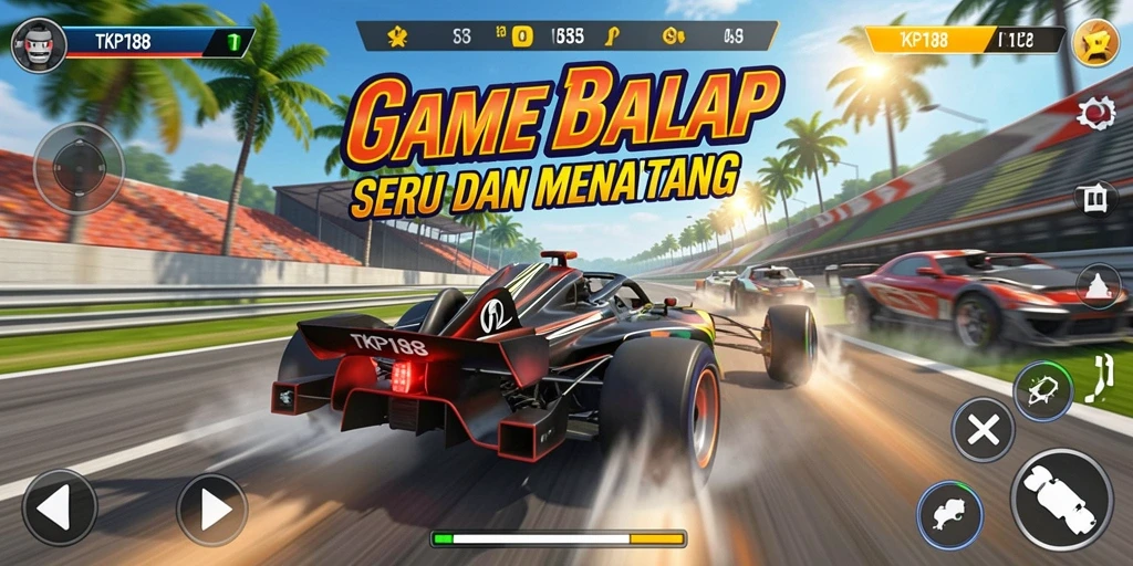 Gameplay balap yang mendebarkan dalam TKP188 dengan kendaraan berkualitas.