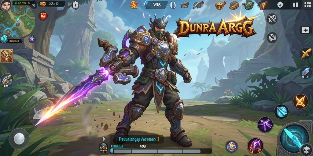 Tampilan gameplay V98 yang seru di dunia ARPG.