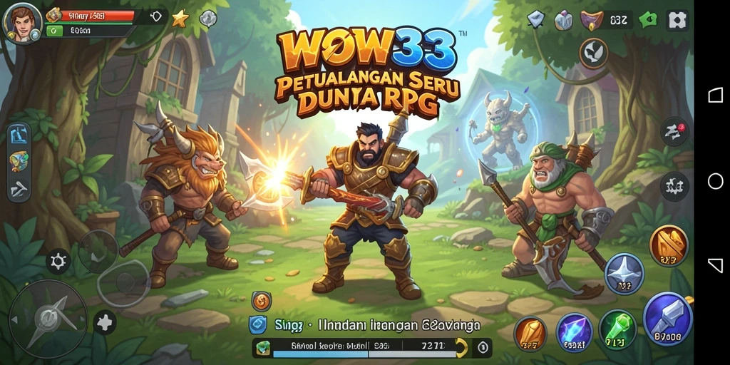 Tampilan gameplay RPG WOW33 yang epik dan mendebarkan.